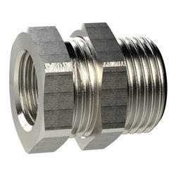 Riegler Schottverschraubung, M54x2 a., G 1 1/2 i., Messing vernickelt