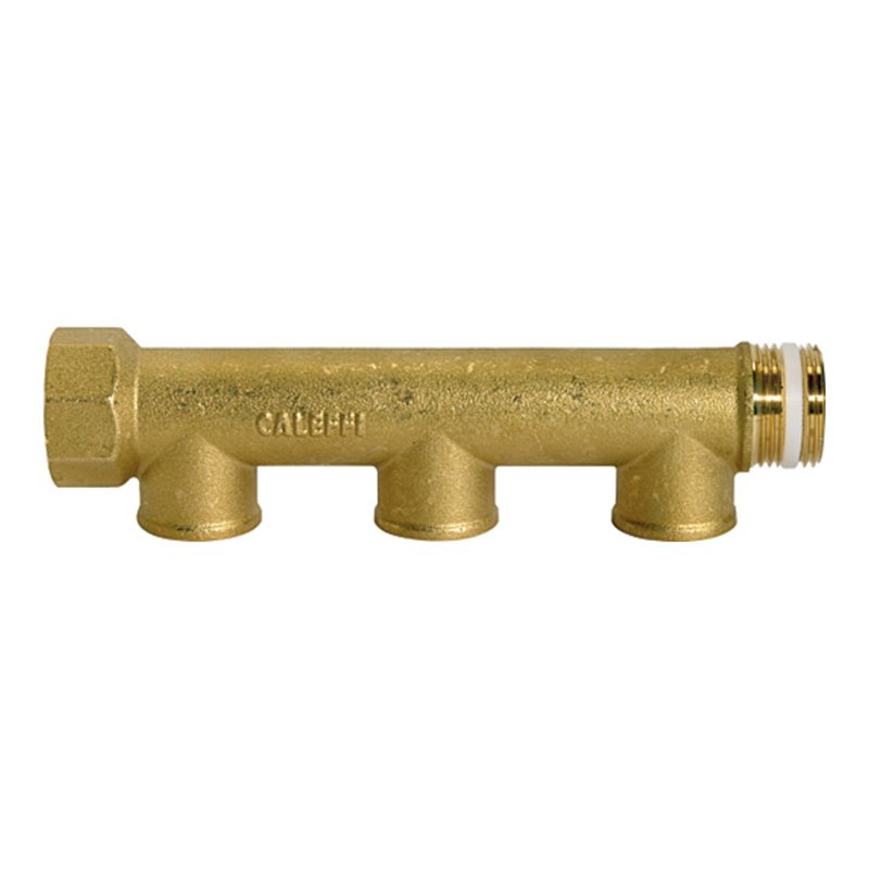 Riegler Verteilerrohr, 3 Abgänge, Eingang 2x1 1/4, Ausgang 3x1/2 IG, MS