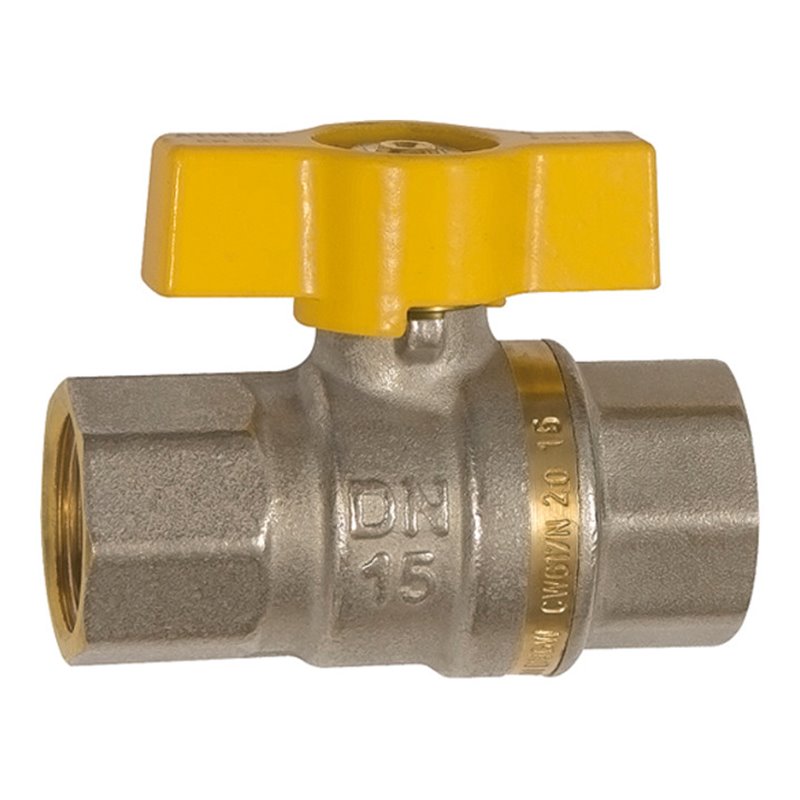 Riegler Kugelhahn DIN EN 331, DVGW, MS vern., Flügelgriff, IG/IG, Rp 1