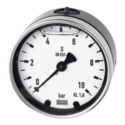 Riegler Glyzerinmano., Metallgeh., G 1/4 hinten zentr., -1/+0,6 bar, Ã˜ 63