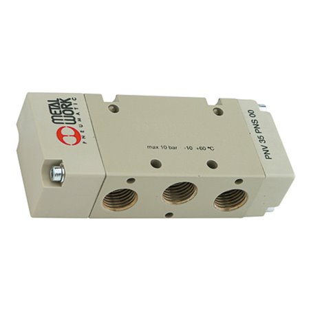 Riegler 5/2-Wegeventil, pneumatisch, monostabil, Anschluss G 1/4, DN 7,5