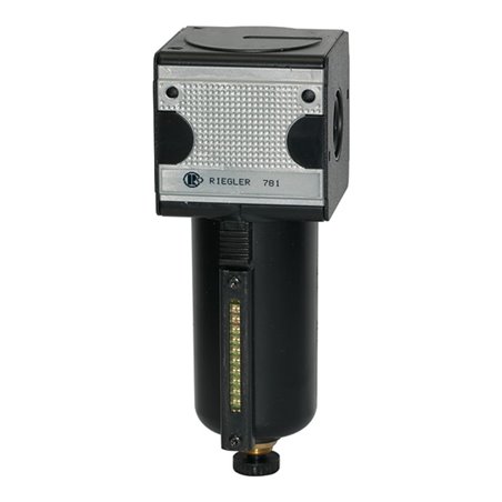 Riegler Filter  »multifix «, Metallbeh. u. Sichtrohr, 5  µm, BG 1, G 3/8, HA