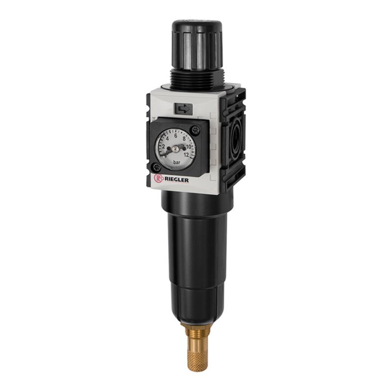 Riegler Filterregler »FUTURA-mini«, M-Beh., Kompaktmano, VA, G 1/4, 0,5-8