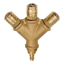 Riegler Verteiler, 3 Schnellverschlusskuppl. NW7,2, Nippel NW7,2-7,8 G3/8