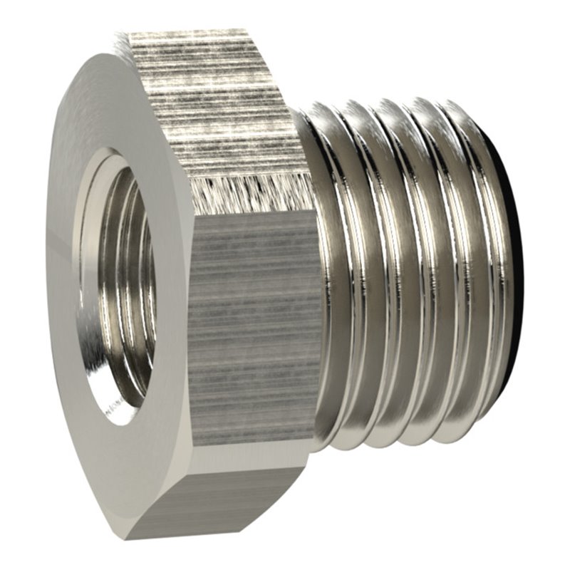 Riegler Reduziernippel kurz, G 3 a., G 2 i., SW 95, Messing vern.