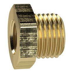 Riegler Reduziernippel kurz, G 3 a., G 1 i., SW 95, Messing