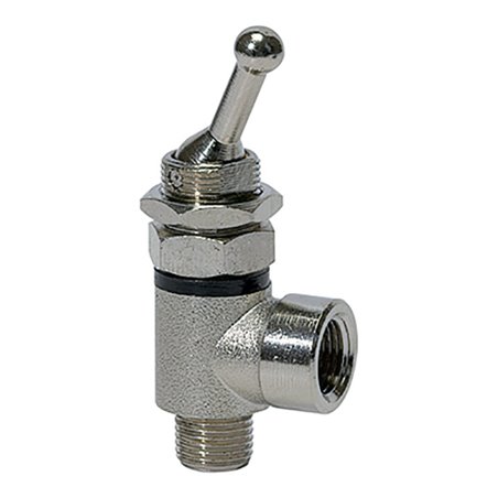 Riegler 2/2-Wege-Kipphebelventil, beidseitig,Gewindeanschluss G1/4,G1/4IG