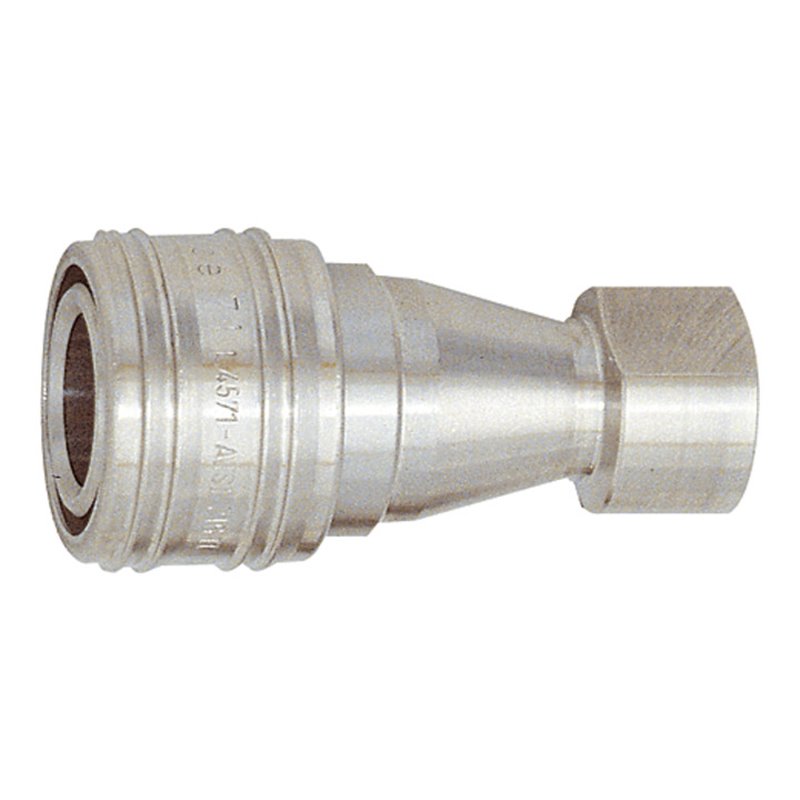 Riegler Hydraulikkupplung beidseitig absperr., ES 1.4305, G 1/4 IG NW 6,3