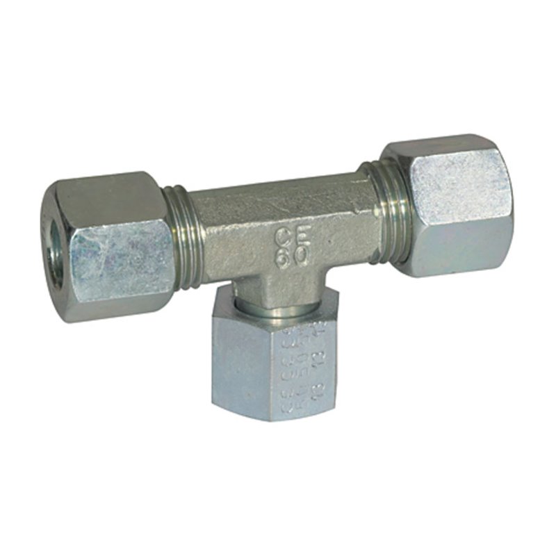 Riegler Einstellbare T-Verschraubung, Rohr-Außen-Ã˜ 28, Stahl verzinkt