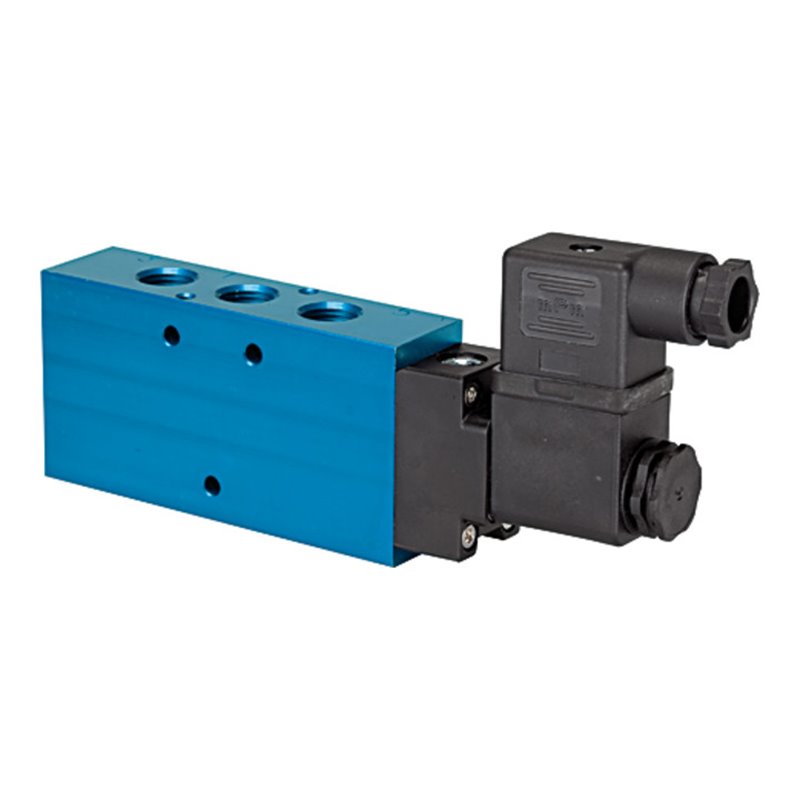 Riegler 5/2-Wegeventil, einseitig elektromagnetisch, monost. G 1/4 24VDC