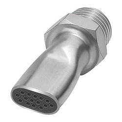 Riegler Lärmarme Flachdüse, G 3/8 AG, Stahl verzinkt, Düsenbreite 16,5 mm