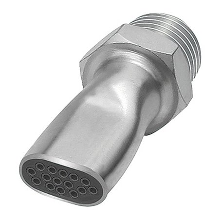 Riegler Lärmarme Flachdüse, G 3/8 AG, Stahl verzinkt, Düsenbreite 16,5 mm