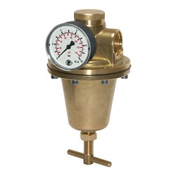 Riegler Druckregler für Wasser, inkl. Manometer, G 1, 0,5 - 6 bar