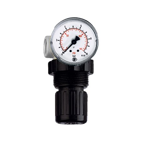 Riegler Druckbegrenzungsventil, inkl. Manometer, G 1/4, 0,15 - 7,0 bar