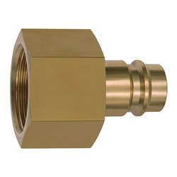 Riegler Nippel für Kupplungen NW 19, Messing blank, G 1 IG