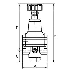Riegler Präzisionsdruckregler o. Mano, G 1/2, 0,05-7 bar, hoher Durchfl.