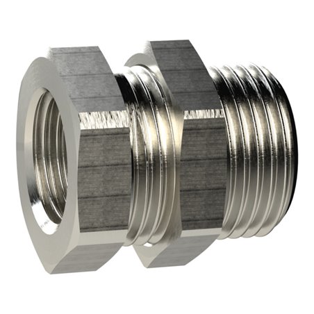 Riegler Schottverschraubung, M49x2 a., G 1 1/4 i., Messing vernickelt