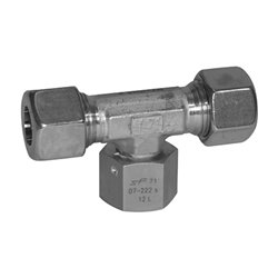 Riegler Einstellbare T-Verschraubung, Dichtkegel, M12x1,5 i., ES 1.4571