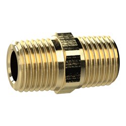 Riegler Doppelgewindenippel, R 2 a., R 2 a., SW 62, Messing