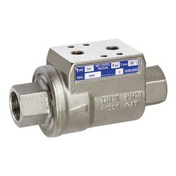 Riegler Sperrventil pneumat. bet., doppeltw., NC, MS vern., FKM, Rp 3/8