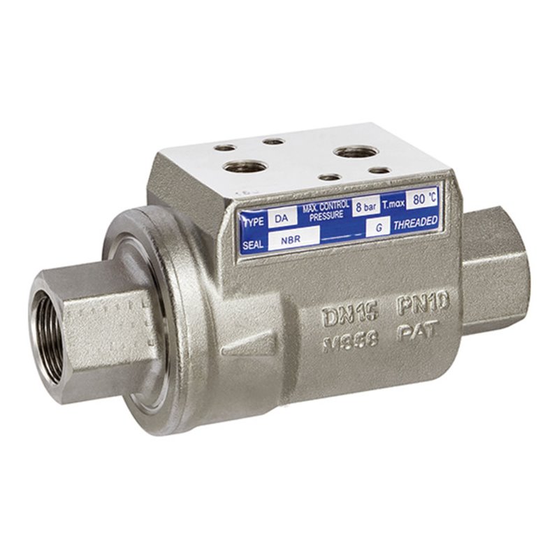 Riegler Sperrventil pneumat. bet., doppeltw., NC, MS vern., FKM, Rp 3/8