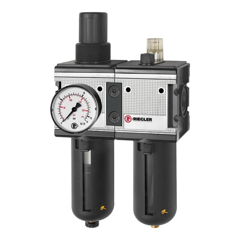 Riegler Wartungseinheit 2-tlg. »multifix«, PC-Beh., Schutzkorb, BG4, G3/4