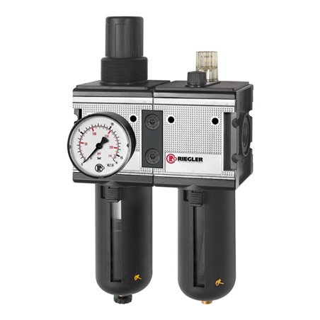 Riegler Wartungseinheit 2-tlg. »multifix«, PC-Beh., Schutzkorb, BG4, G3/4