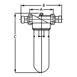 Riegler Feinfilter »Bavaria« für Trinkwasser, DVGW-geprüft, 90 µm, R 3/4