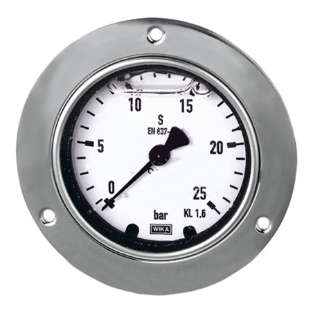 Riegler Glyzerinmano, Frontring, G 1/4 hinten zentr., 0 - 100,0 bar, Ã˜ 63