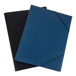 Eichner PP-Collegemappen A3 + 3 Flügelklappen und Eckspann-Gummi blau