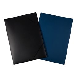 Eichner PP-Collegemappen A3 + 3 Flügelklappen und Eckspann-Gummi blau