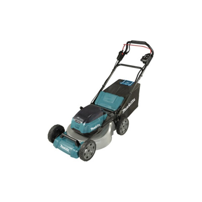 Makita Akku-Rasenmäher 2x18V / 5,0 Ah, 4 Akkus + Ladegerät