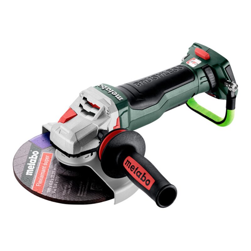 Metabo Akku-Winkelschleifer WPBA 18 LTX BL 15-180 Quick DS mit Bremse, Schnellspannmutter, drehbarem Akkupack, Totmannschalter m