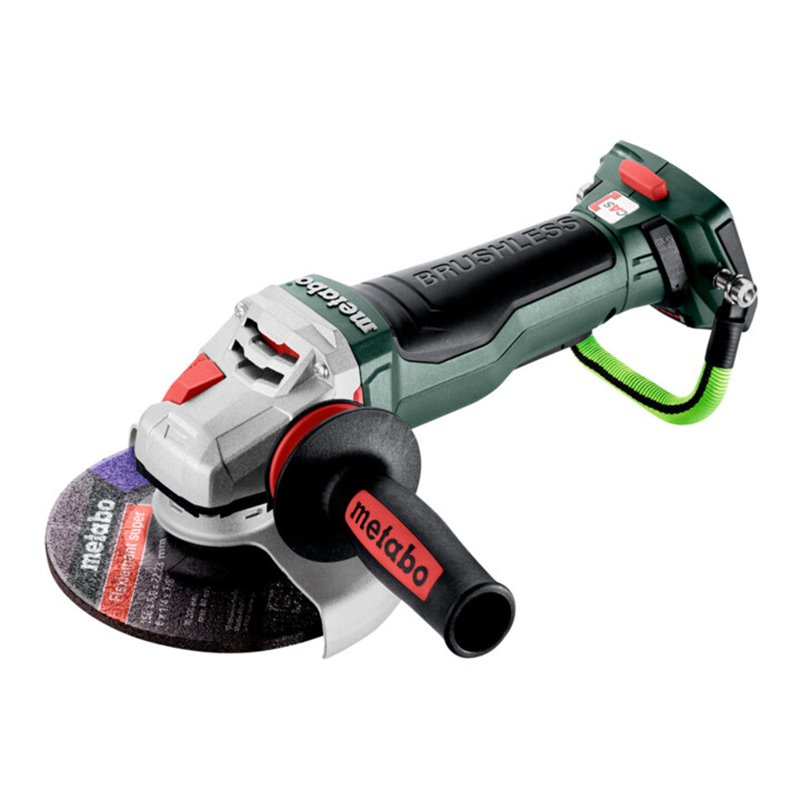 Metabo Akku-Winkelschleifer WPBA 18 LTX BL 15-150 Quick DS mit Bremse, Schnellspannmutter, drehbarem Akkupack, Totmannschalter m