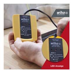 Wiha Steckdosentester 230 V AC, CAT II inkl. 2x AAA-Batterien