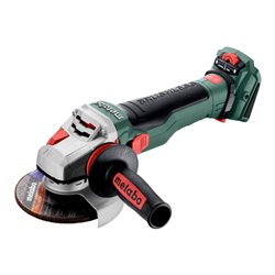 Metabo Akku-Winkelschleifer WVB 18 LTX BL 15-125 Quick mit Bremse, Drehzahlregelung, Schnellspannmutter, drehbarem Akkupack Kart