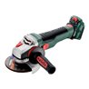Metabo Akku-Winkelschleifer WVB 18 LTX BL 15-125 Quick mit Bremse, Drehzahlregelung, Schnellspannmutter, drehbarem Akkupack Kart