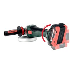 Metabo Akku-Winkelschleifer WVB 18 LTX BL 15-150 Quick mit Bremse, Drehzahlregelung, Schnellspannmutter, drehbarem Akkupack  met