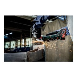 Metabo Akku-Winkelschleifer WPBA 18 LTX BL 15-125 Quick DS mit Bremse, Schnellspannmutter, drehbarem Akkupack, Totmannschalter m