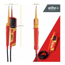 Wiha Spannungs- und Durchgangsprüfer 12 - 1.000 V AC, CAT IV inkl. 2x AAA-Batterien