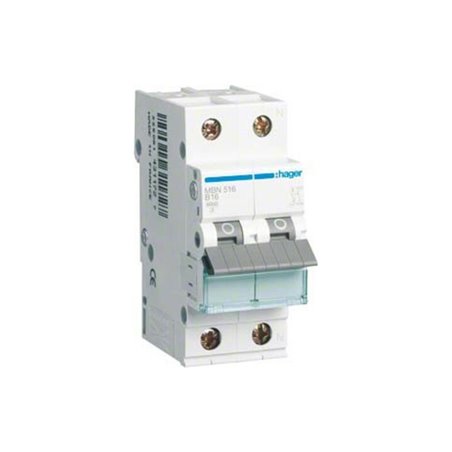 Hager Leitungsschutzschalter 1p+N, B-16A, 6kA MBN516