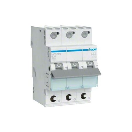 Hager Leitungsschutzschalter 3p. C-20A 6kA 3M QC MCS320