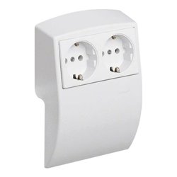 Tehalit Geräteträger mit Doppelsteckdose L 2250 rws