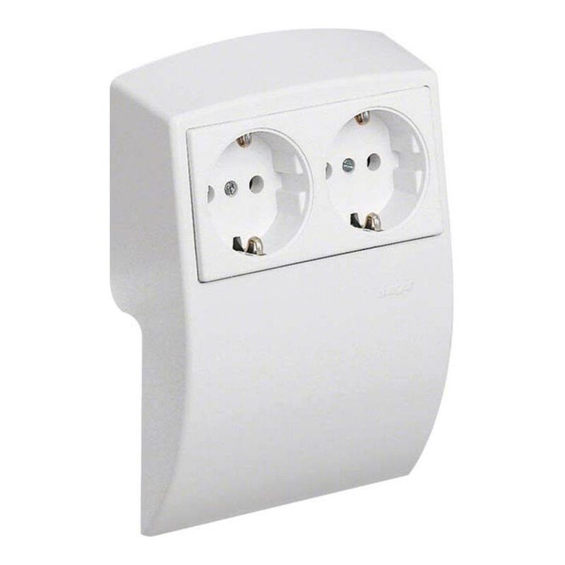 Tehalit Geräteträger mit Doppelsteckdose L 2250 rws