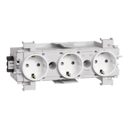 Tehalit Steckdose 3-fach m.Wago Steck/Klemmt. GS3001 vws