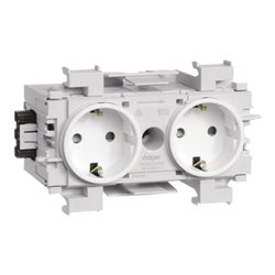 Tehalit Steckdose 2-fach m.Wago Steck/Klemmt. GS2001 vws