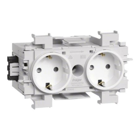 Tehalit Steckdose 2-fach m.Wago Steck/Klemmt. GS2001 vws