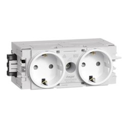 Tehalit Steckdose 2-fach verkehrsweiß GS20009016