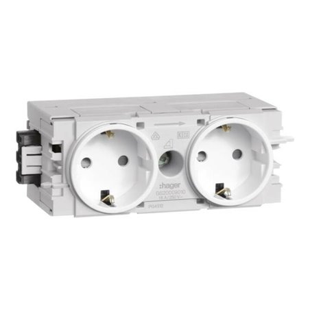 Tehalit Steckdose 2-fach verkehrsweiß GS20009016