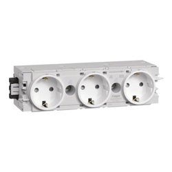 Tehalit Steckdose 3-fach verkehrsweiß GS30009016